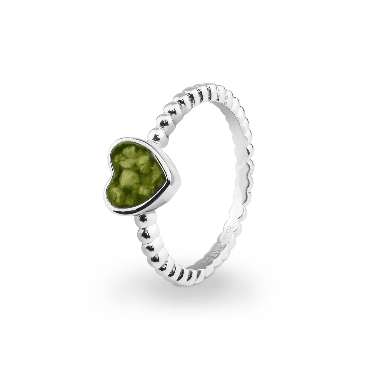 Load image into Gallery viewer, EverWith Ladies Heart Bubble Band Memorial Ashes Ring