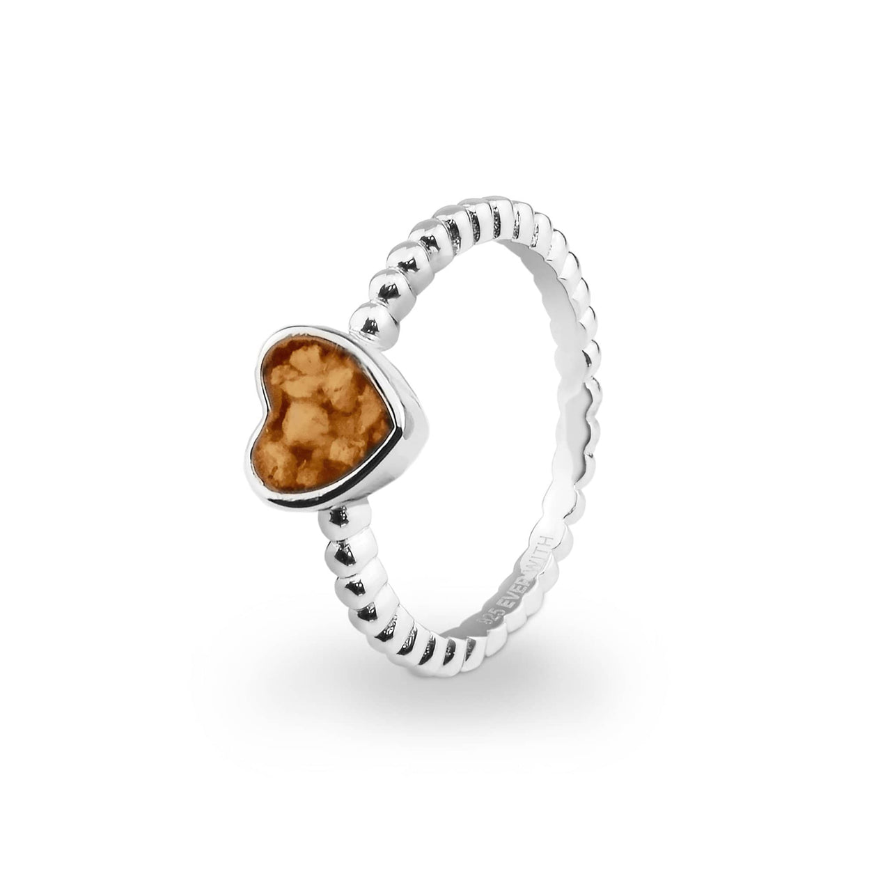 Load image into Gallery viewer, EverWith Ladies Heart Bubble Band Memorial Ashes Ring