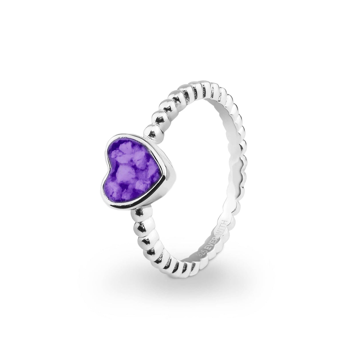 Load image into Gallery viewer, EverWith Ladies Heart Bubble Band Memorial Ashes Ring