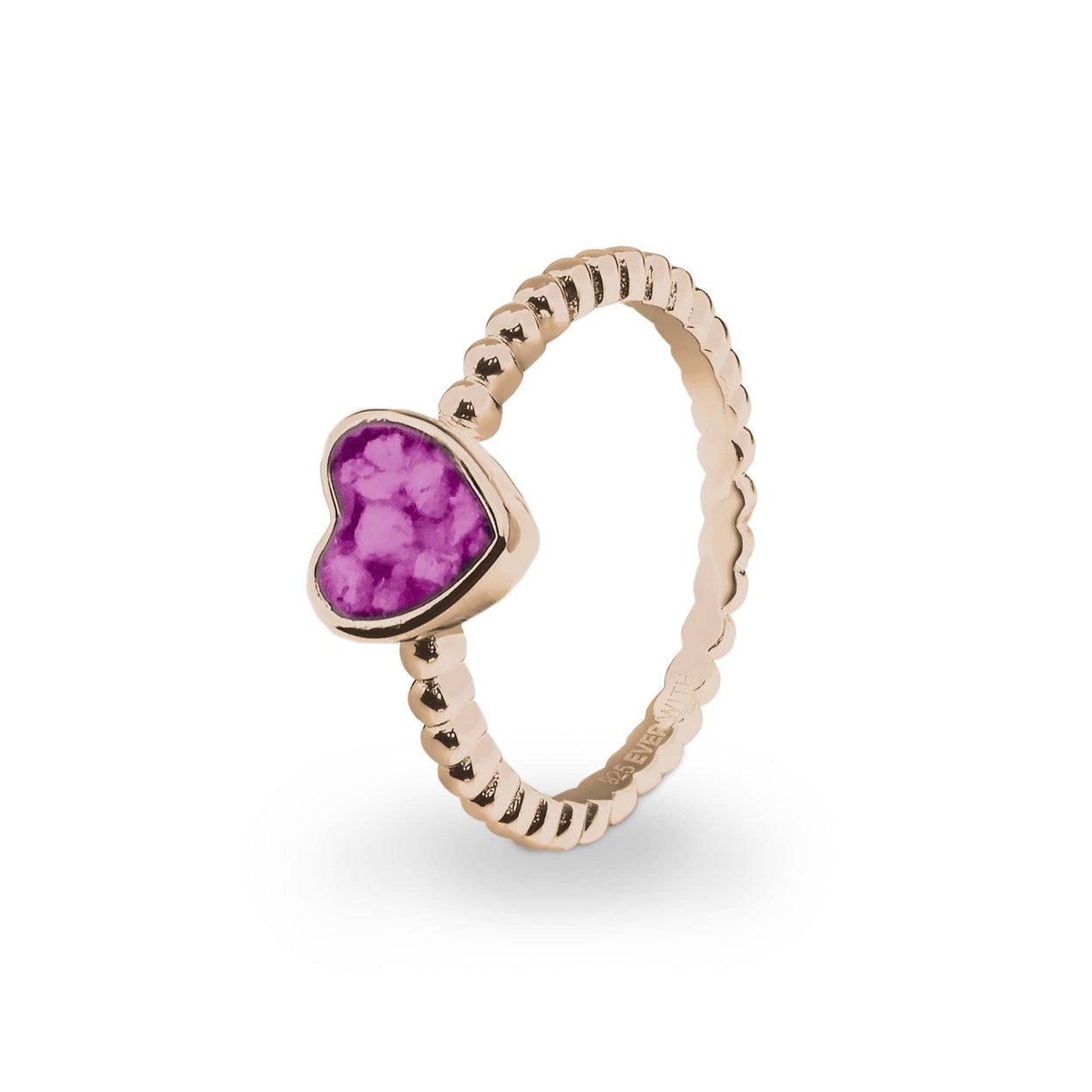 Load image into Gallery viewer, EverWith Ladies Heart Bubble Band Memorial Ashes Ring