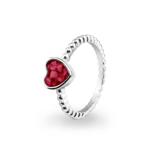 EverWith Ladies Heart Bubble Band Memorial Ashes Ring