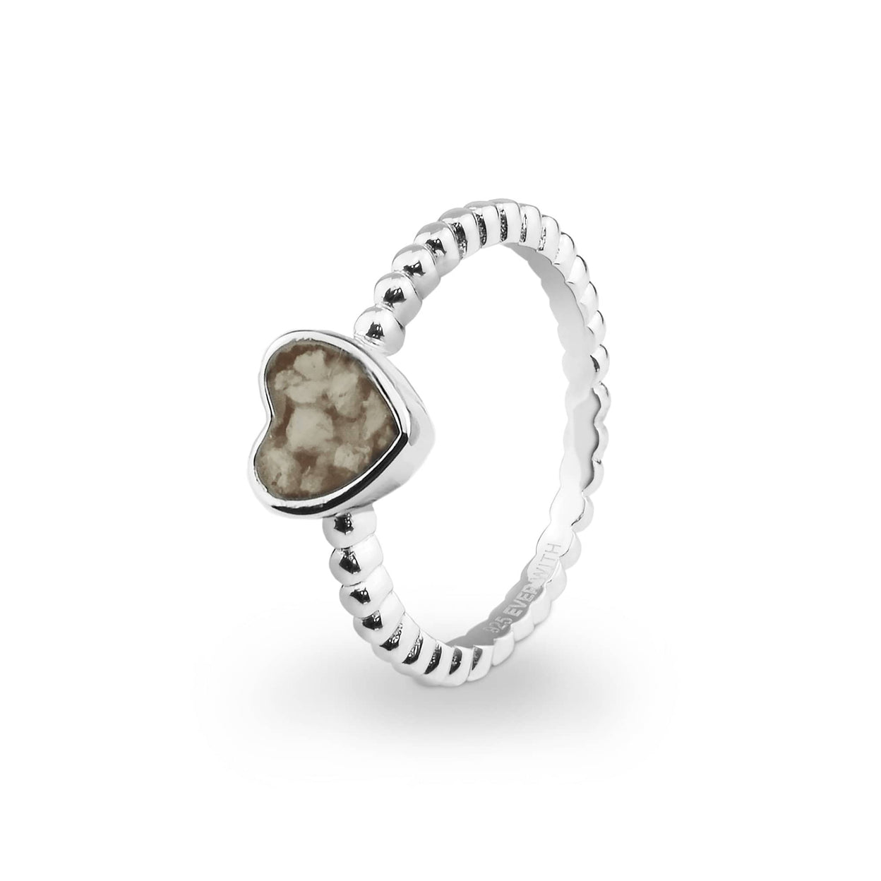 Load image into Gallery viewer, EverWith Ladies Heart Bubble Band Memorial Ashes Ring