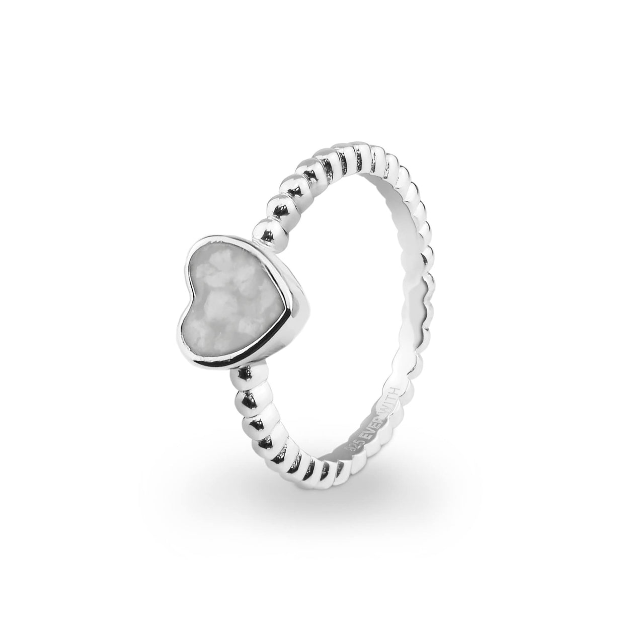 Load image into Gallery viewer, EverWith Ladies Heart Bubble Band Memorial Ashes Ring