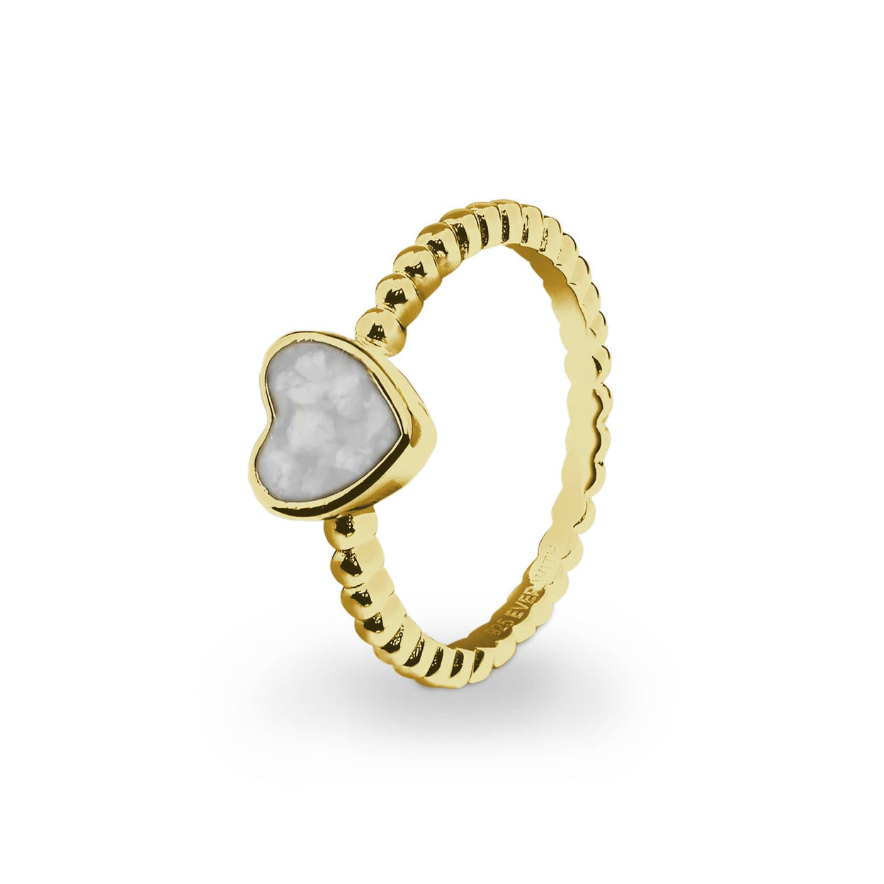 Load image into Gallery viewer, EverWith Ladies Heart Bubble Band Memorial Ashes Ring