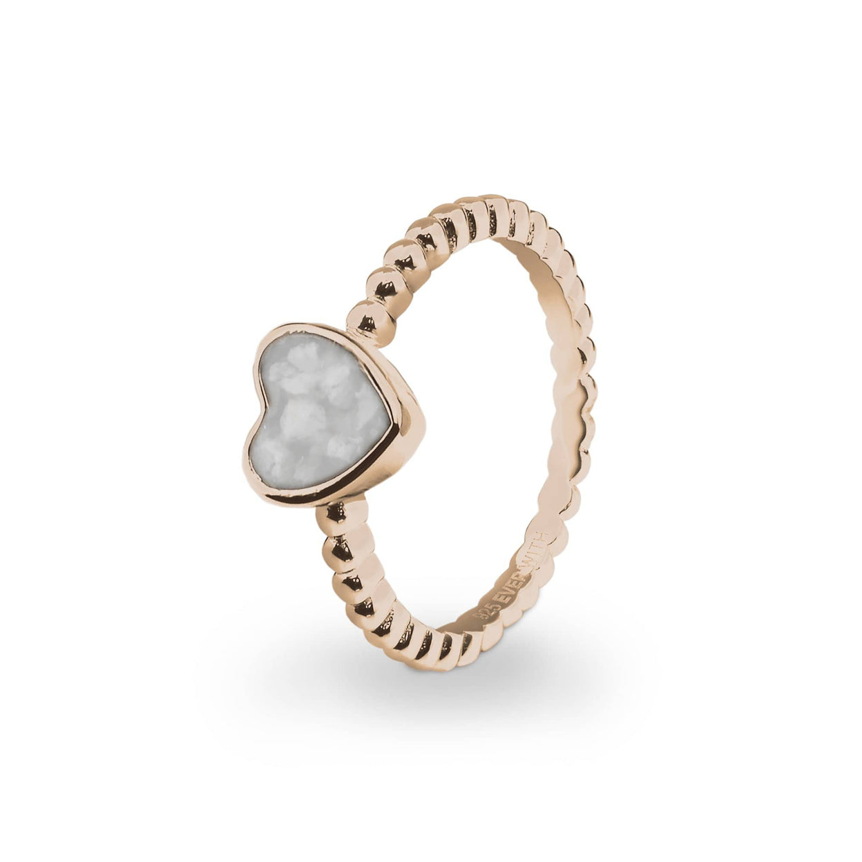 Load image into Gallery viewer, EverWith Ladies Heart Bubble Band Memorial Ashes Ring