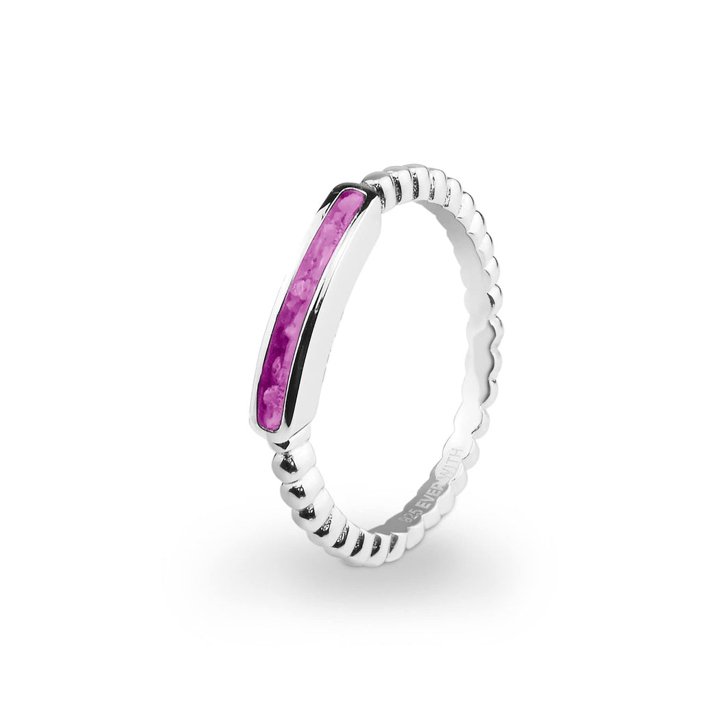 EverWith Ladies Channel Bubble Band Memorial Ashes Ring