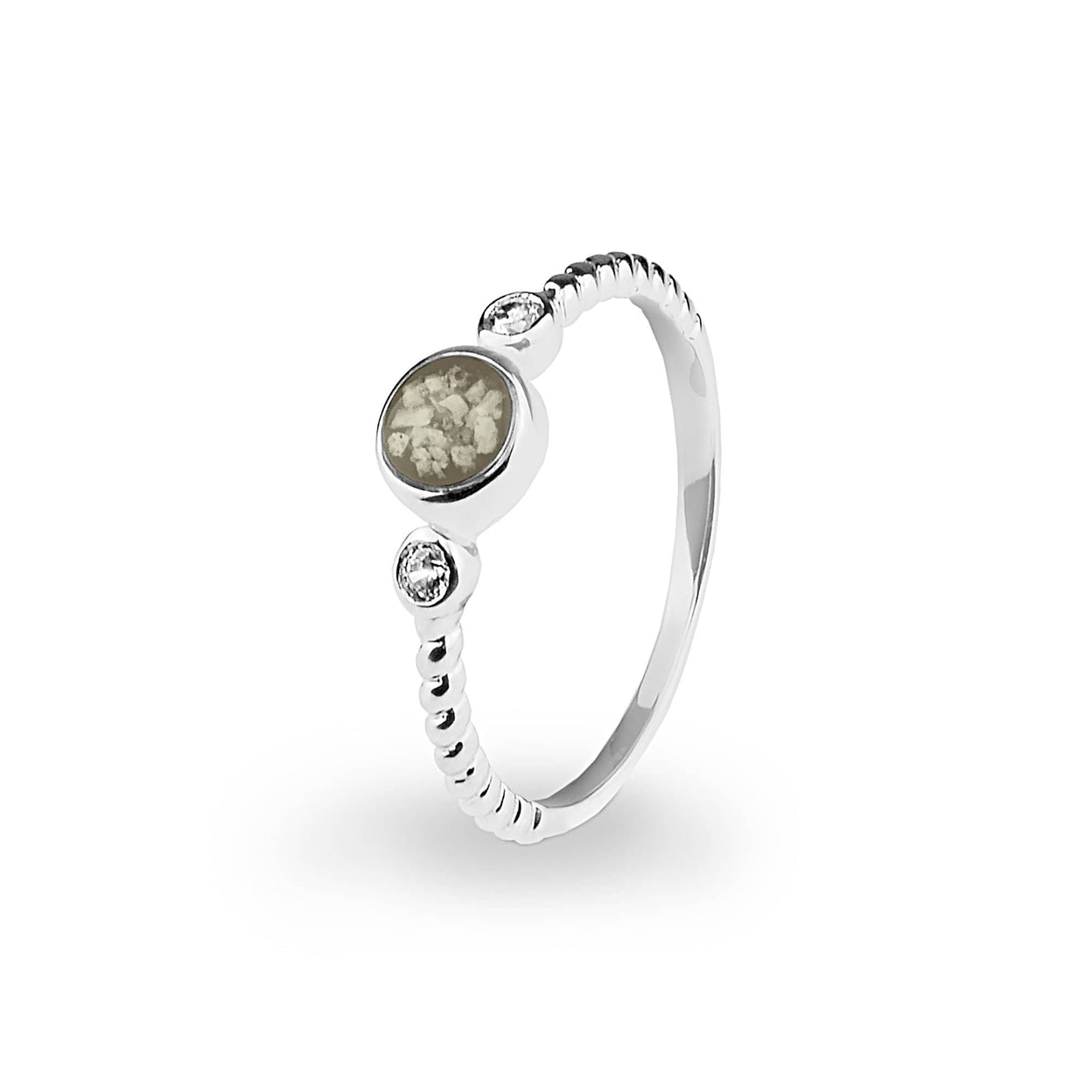 Load image into Gallery viewer, EverWith Ladies Peace Memorial Ashes Ring with Fine Crystals