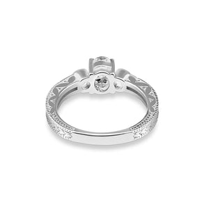 EverWith Ladies Serenity Memorial Ashes Ring with Fine Crystals