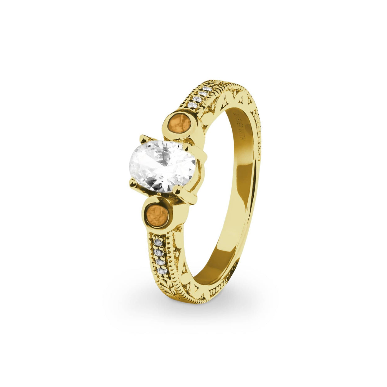 Load image into Gallery viewer, EverWith Ladies Serenity Memorial Ashes Ring with Fine Crystals