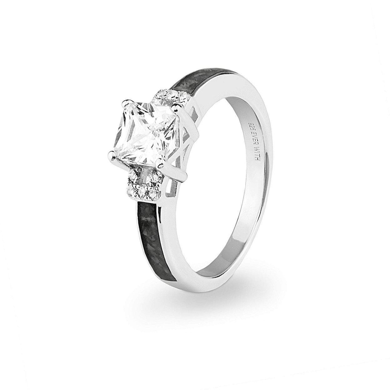 Load image into Gallery viewer, EverWith Ladies Honor Memorial Ashes Ring with Fine Crystals