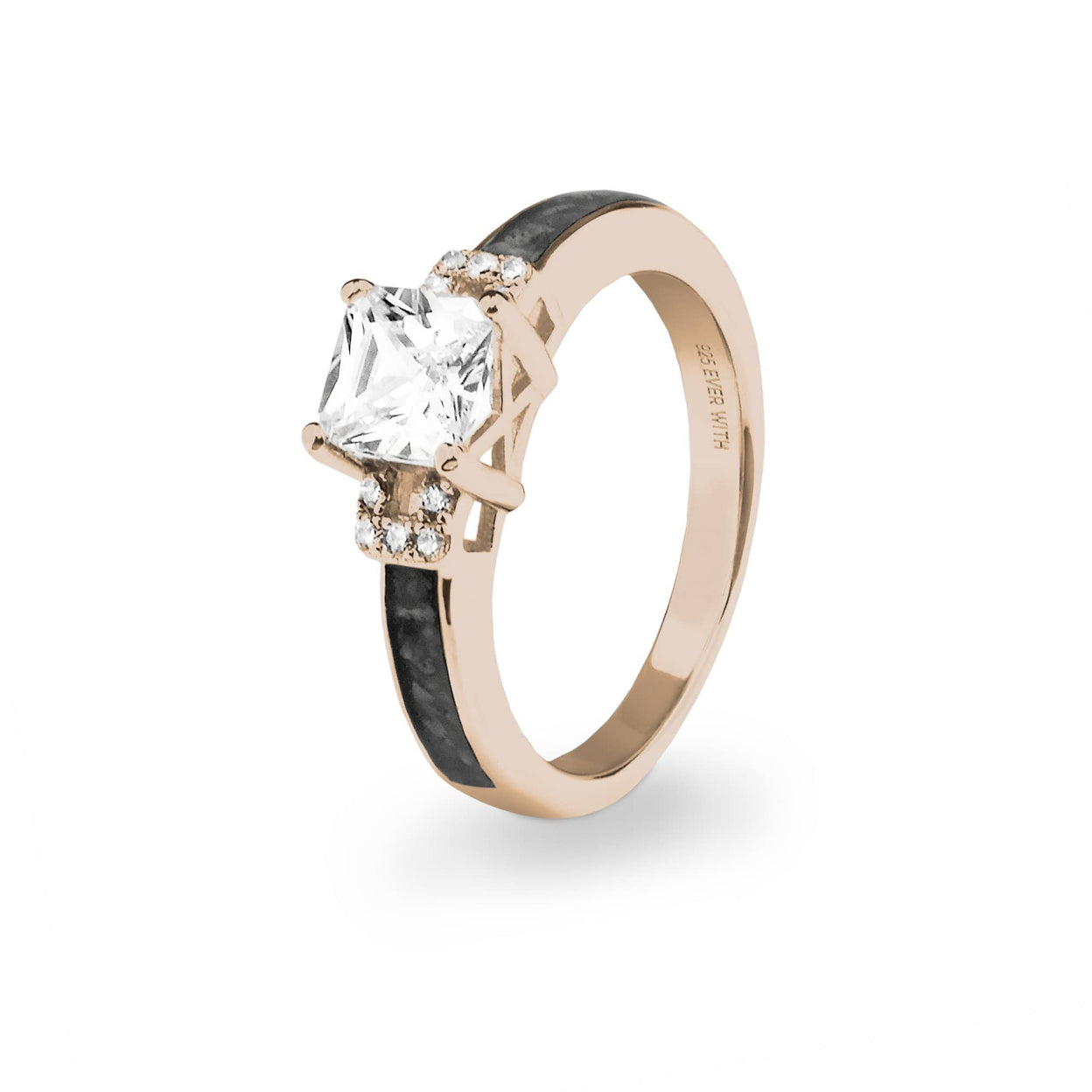 Load image into Gallery viewer, EverWith Ladies Honor Memorial Ashes Ring with Fine Crystals