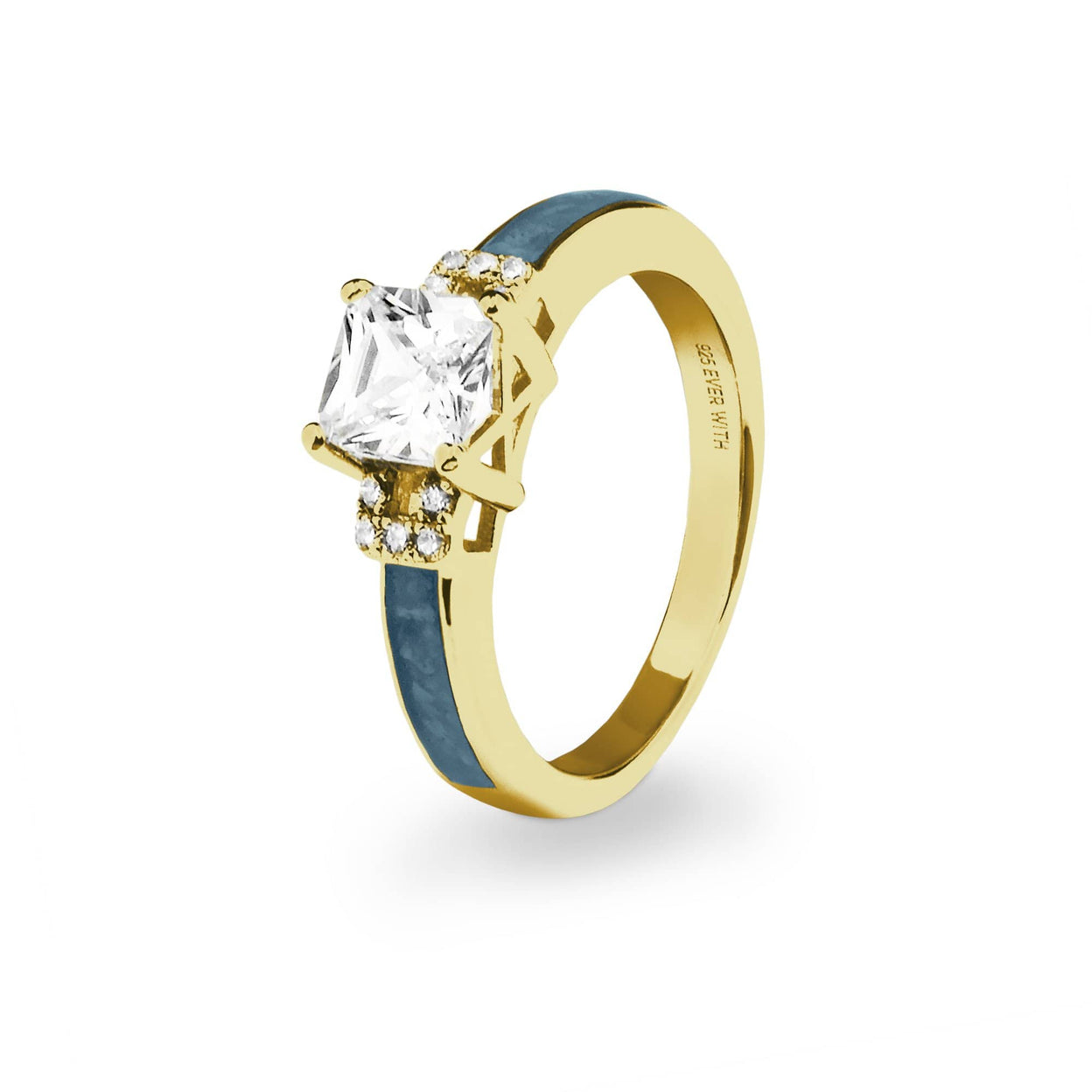 Load image into Gallery viewer, EverWith Ladies Honor Memorial Ashes Ring with Fine Crystals