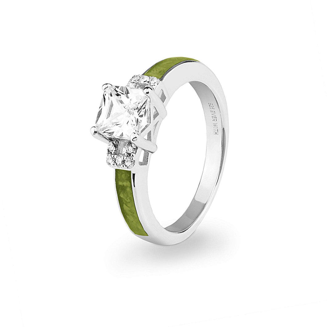 EverWith Ladies Honor Memorial Ashes Ring with Fine Crystals