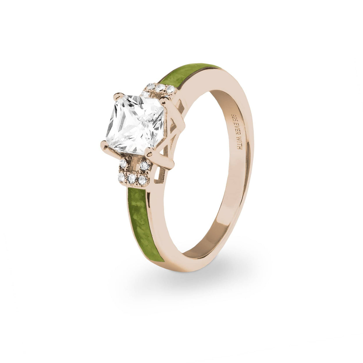 Load image into Gallery viewer, EverWith Ladies Honor Memorial Ashes Ring with Fine Crystals