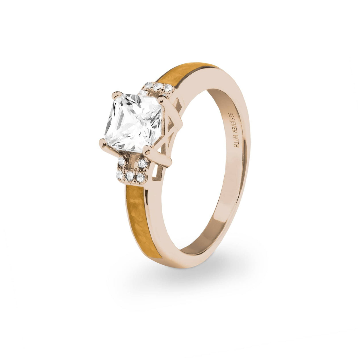 Load image into Gallery viewer, EverWith Ladies Honor Memorial Ashes Ring with Fine Crystals