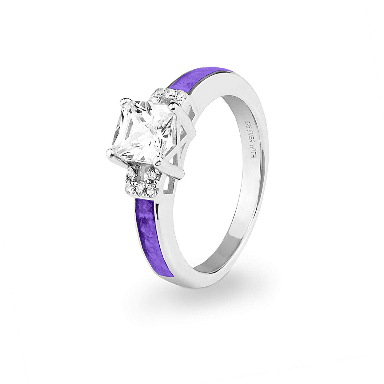 Load image into Gallery viewer, EverWith Ladies Honor Memorial Ashes Ring with Fine Crystals