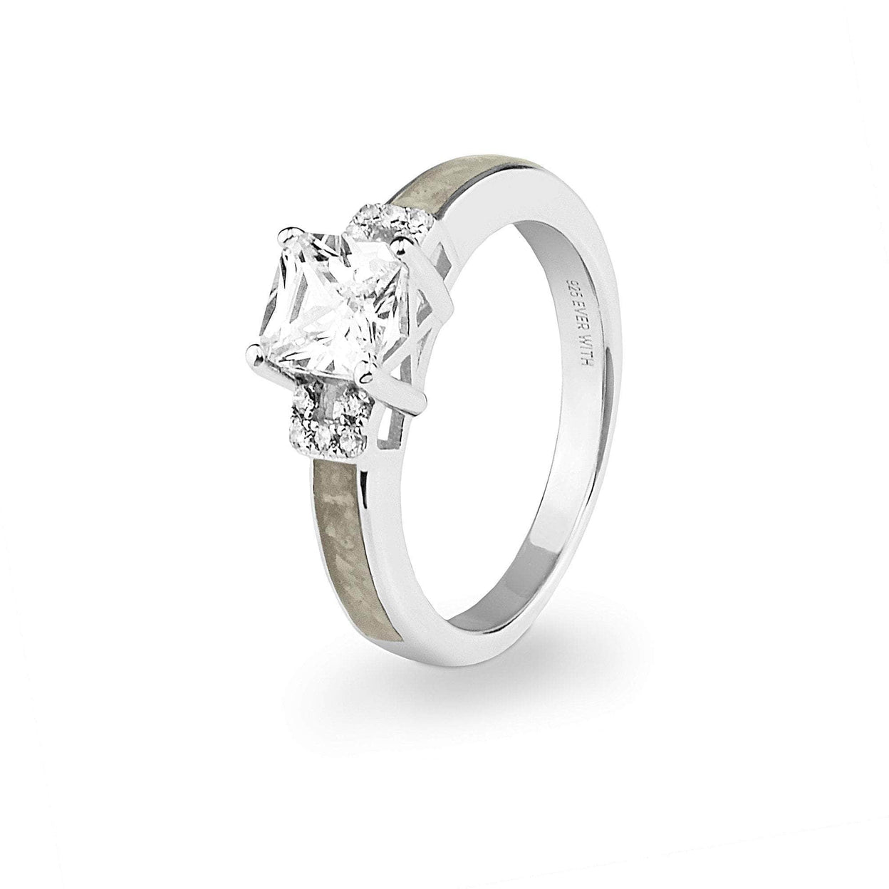 Load image into Gallery viewer, EverWith Ladies Honor Memorial Ashes Ring with Fine Crystals