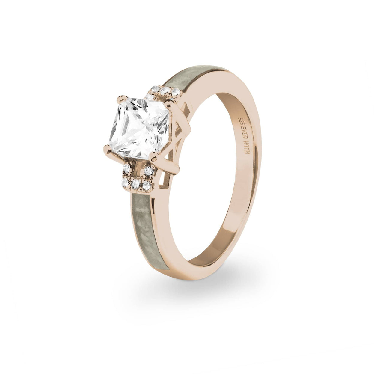 Load image into Gallery viewer, EverWith Ladies Honor Memorial Ashes Ring with Fine Crystals