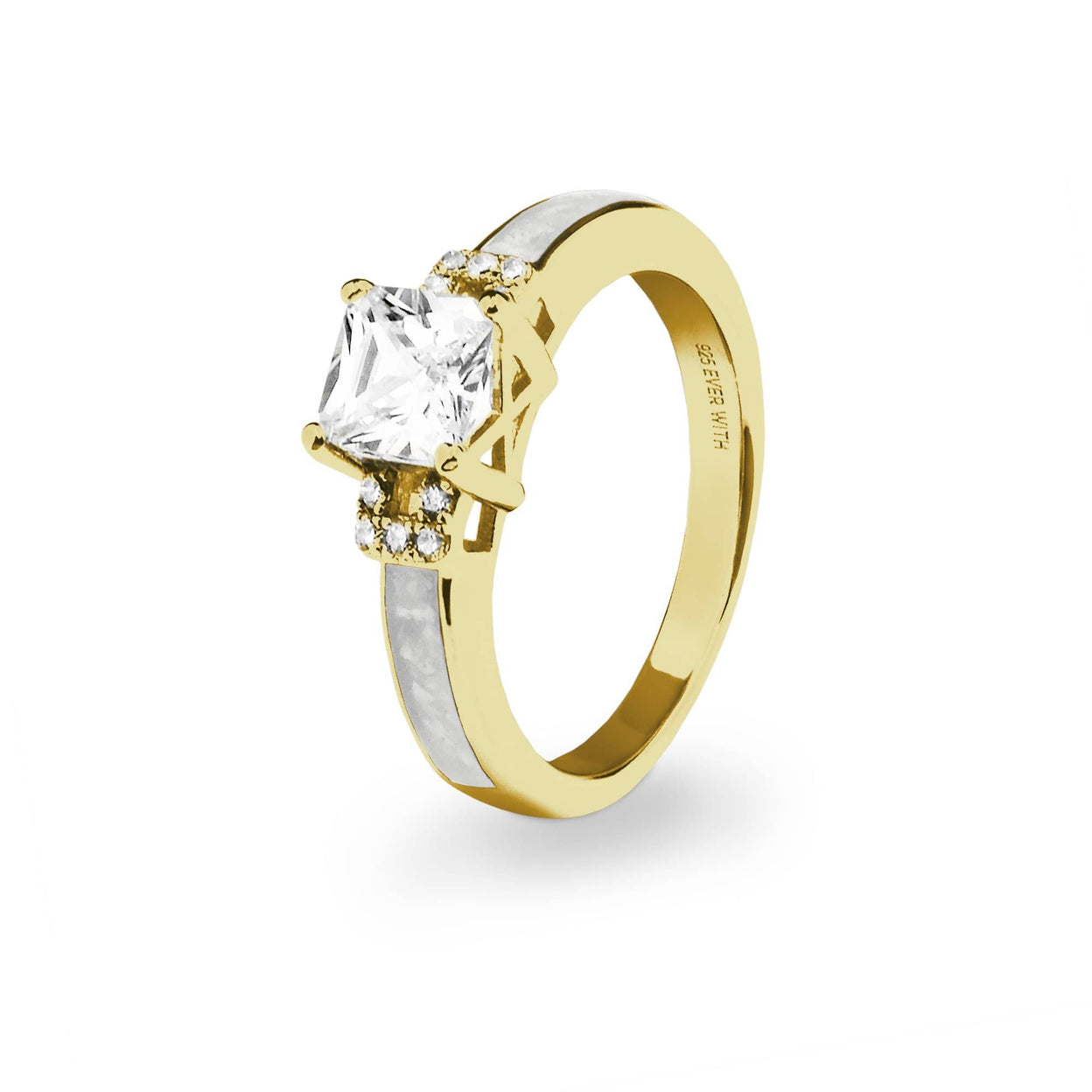 Load image into Gallery viewer, EverWith Ladies Honor Memorial Ashes Ring with Fine Crystals