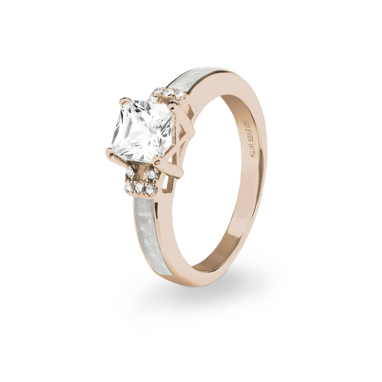 Load image into Gallery viewer, EverWith Ladies Honor Memorial Ashes Ring with Fine Crystals