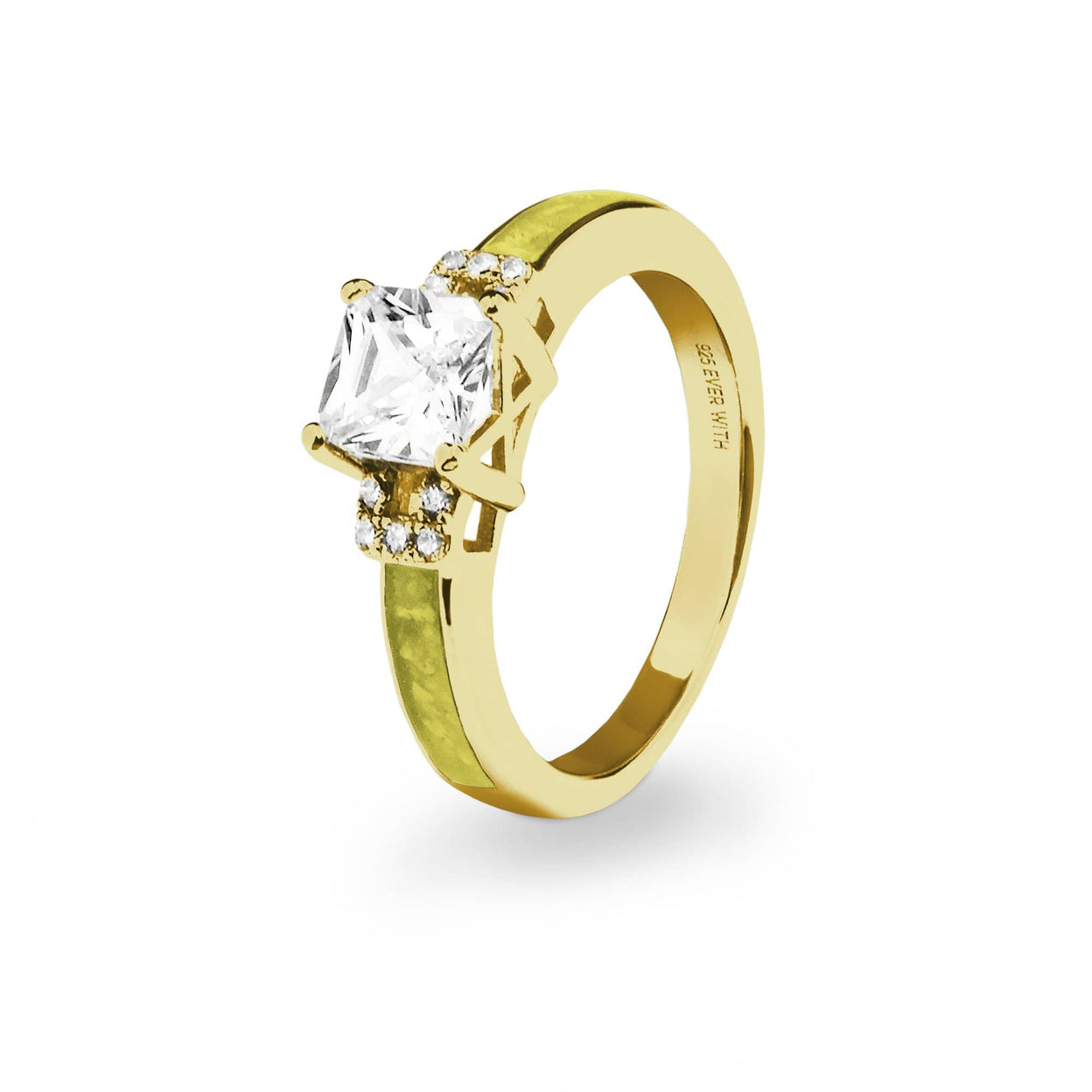 Load image into Gallery viewer, EverWith Ladies Honor Memorial Ashes Ring with Fine Crystals