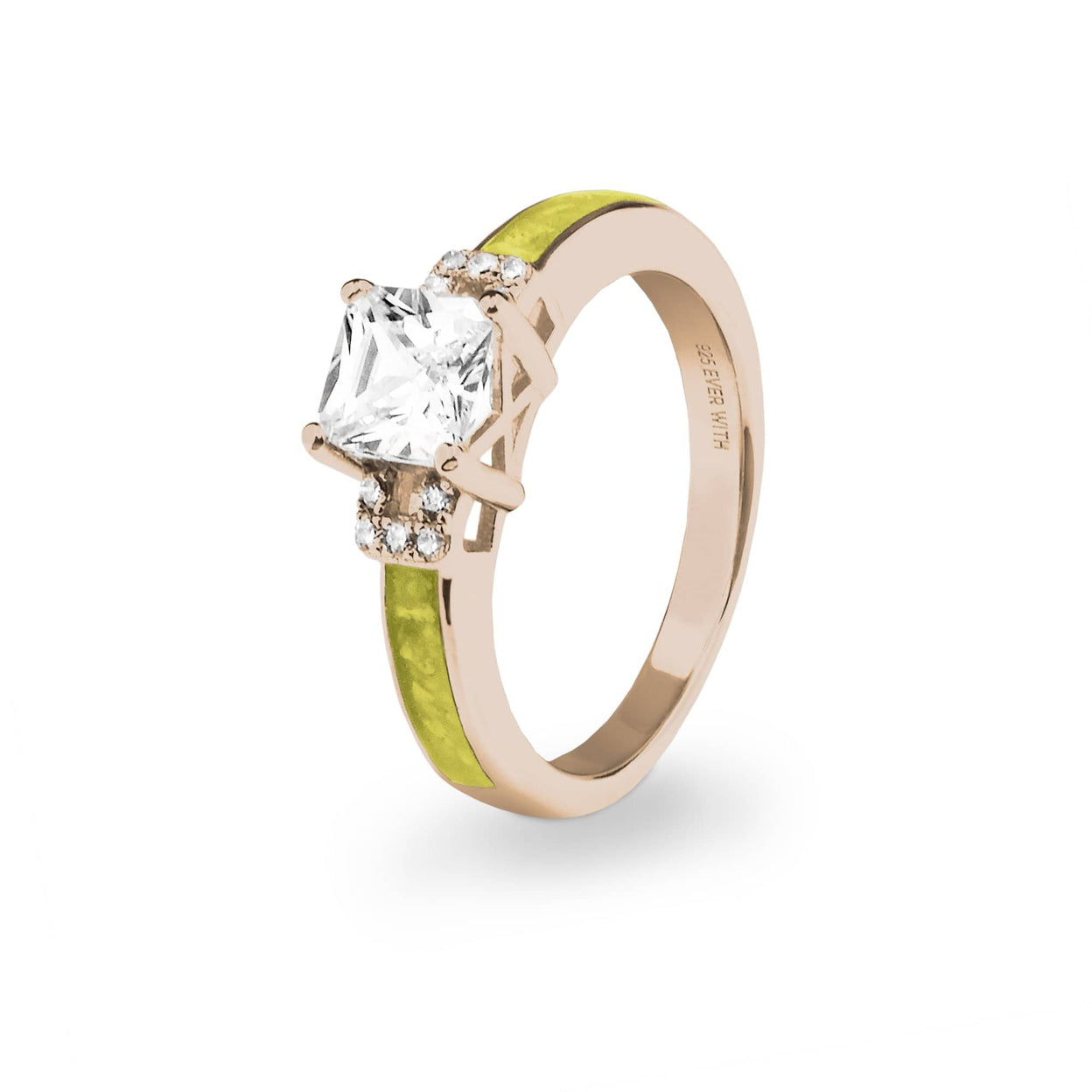 Load image into Gallery viewer, EverWith Ladies Honor Memorial Ashes Ring with Fine Crystals