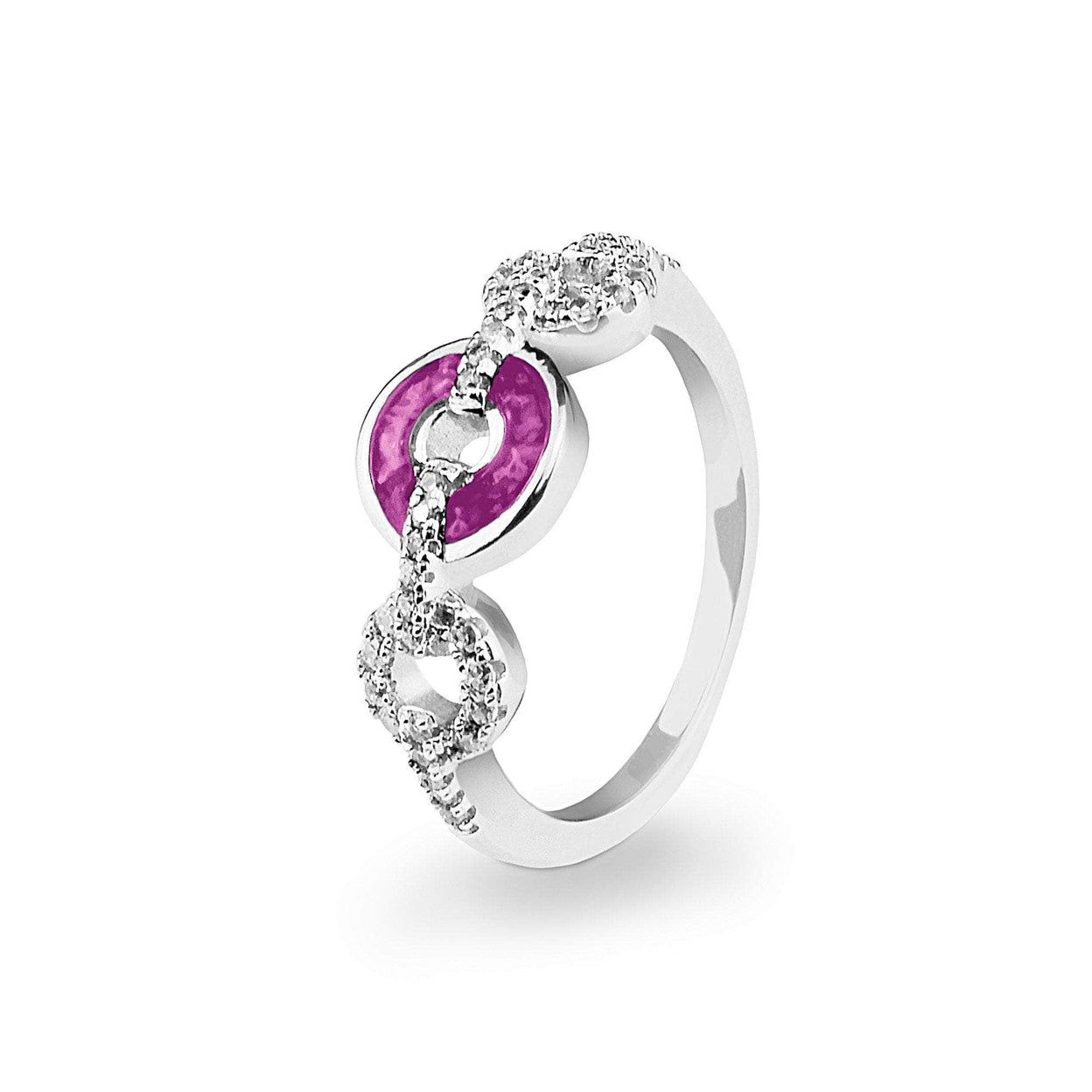 Load image into Gallery viewer, EverWith Ladies Tranquility Memorial Ashes Ring with Fine Crystals