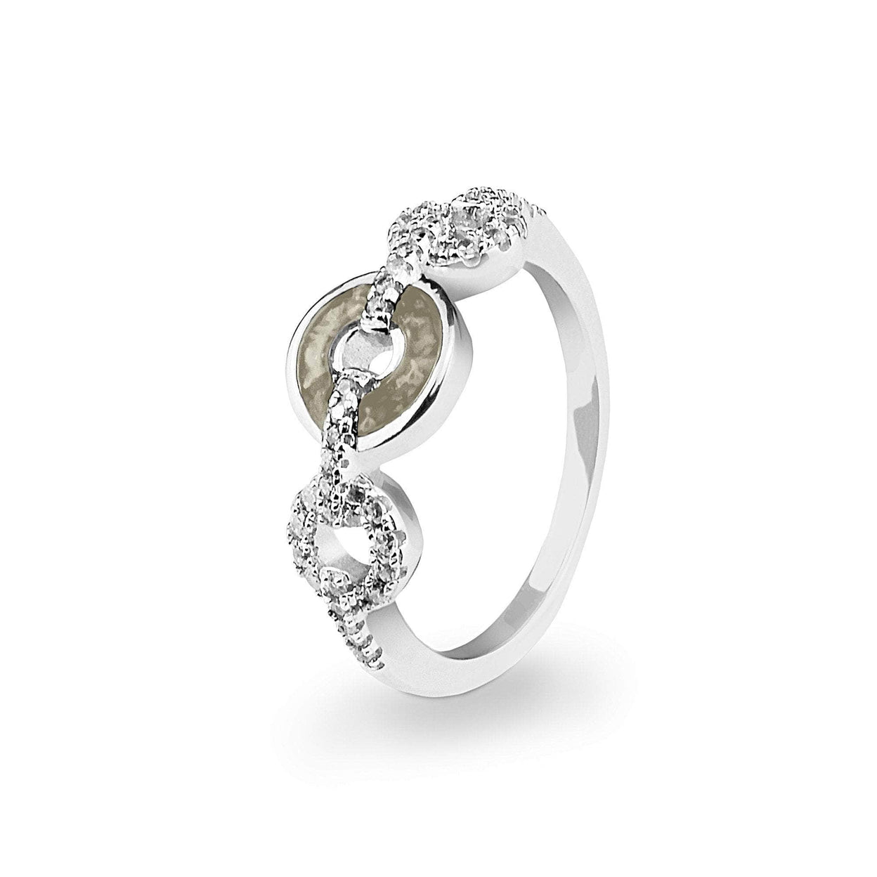 Load image into Gallery viewer, EverWith Ladies Tranquility Memorial Ashes Ring with Fine Crystals