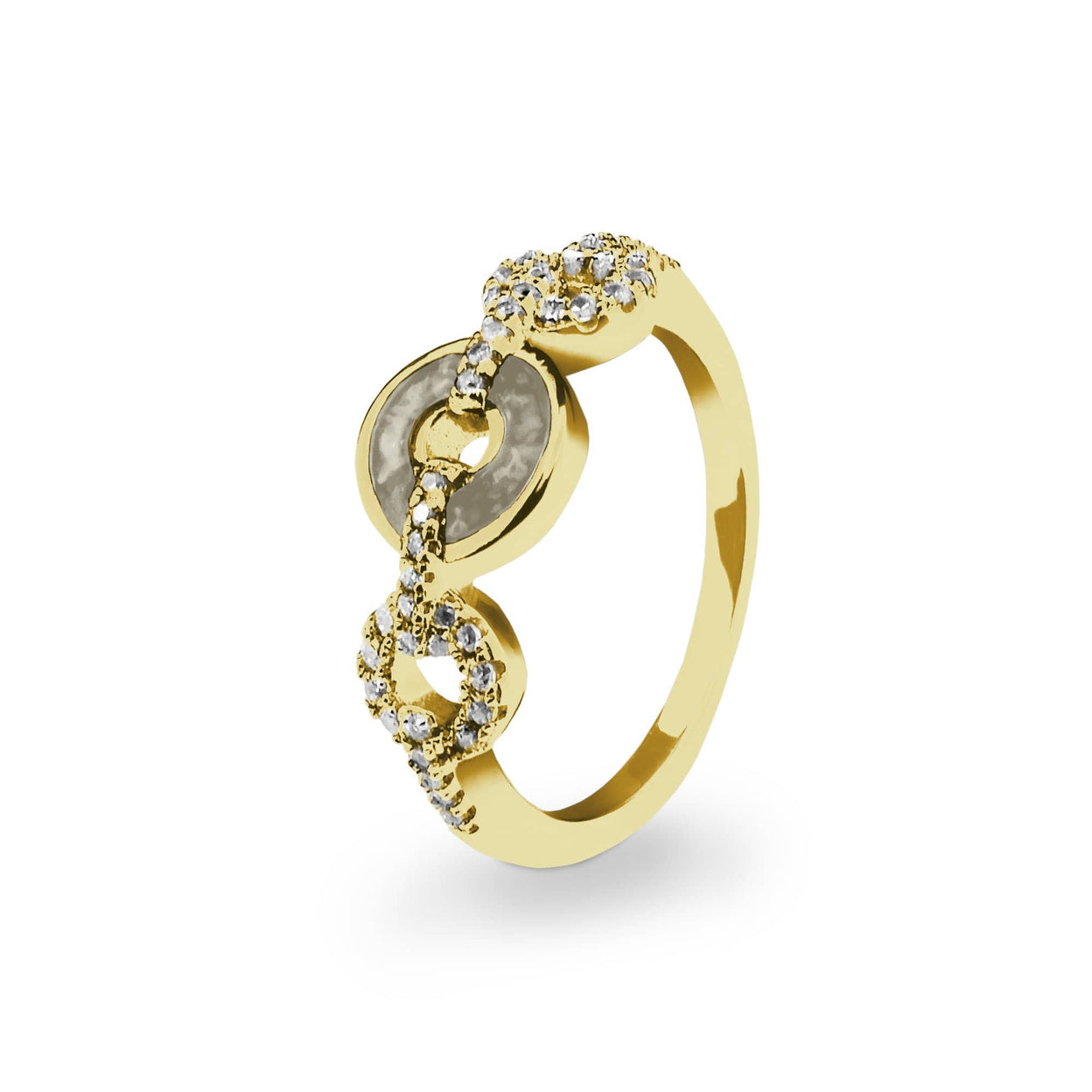 Load image into Gallery viewer, EverWith Ladies Tranquility Memorial Ashes Ring with Fine Crystals