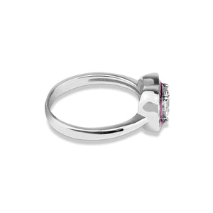 EverWith Ladies Beloved Memorial Ashes Ring with Fine Crystal