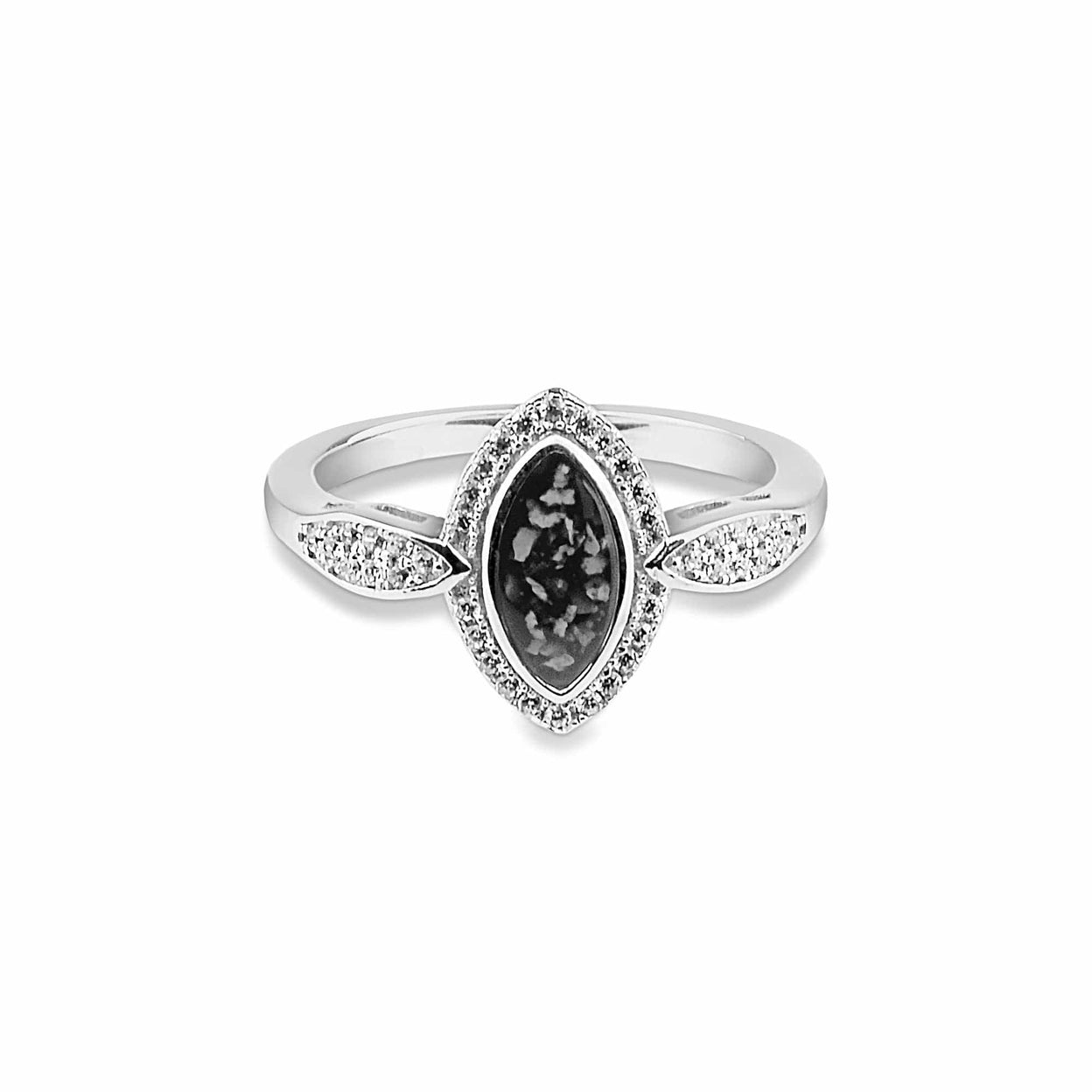 Load image into Gallery viewer, EverWith Ladies Marquise Memorial Ashes Ring with Fine Crystals