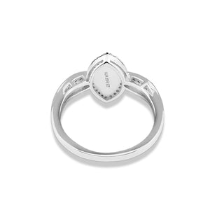 EverWith Ladies Marquise Memorial Ashes Ring with Fine Crystals