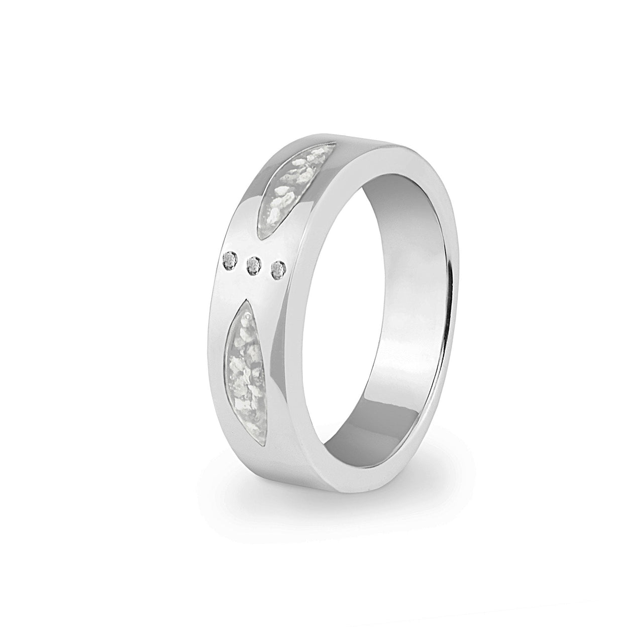 Load image into Gallery viewer, EverWith Unisex Three Together Memorial Ashes Ring with Fine Crystals