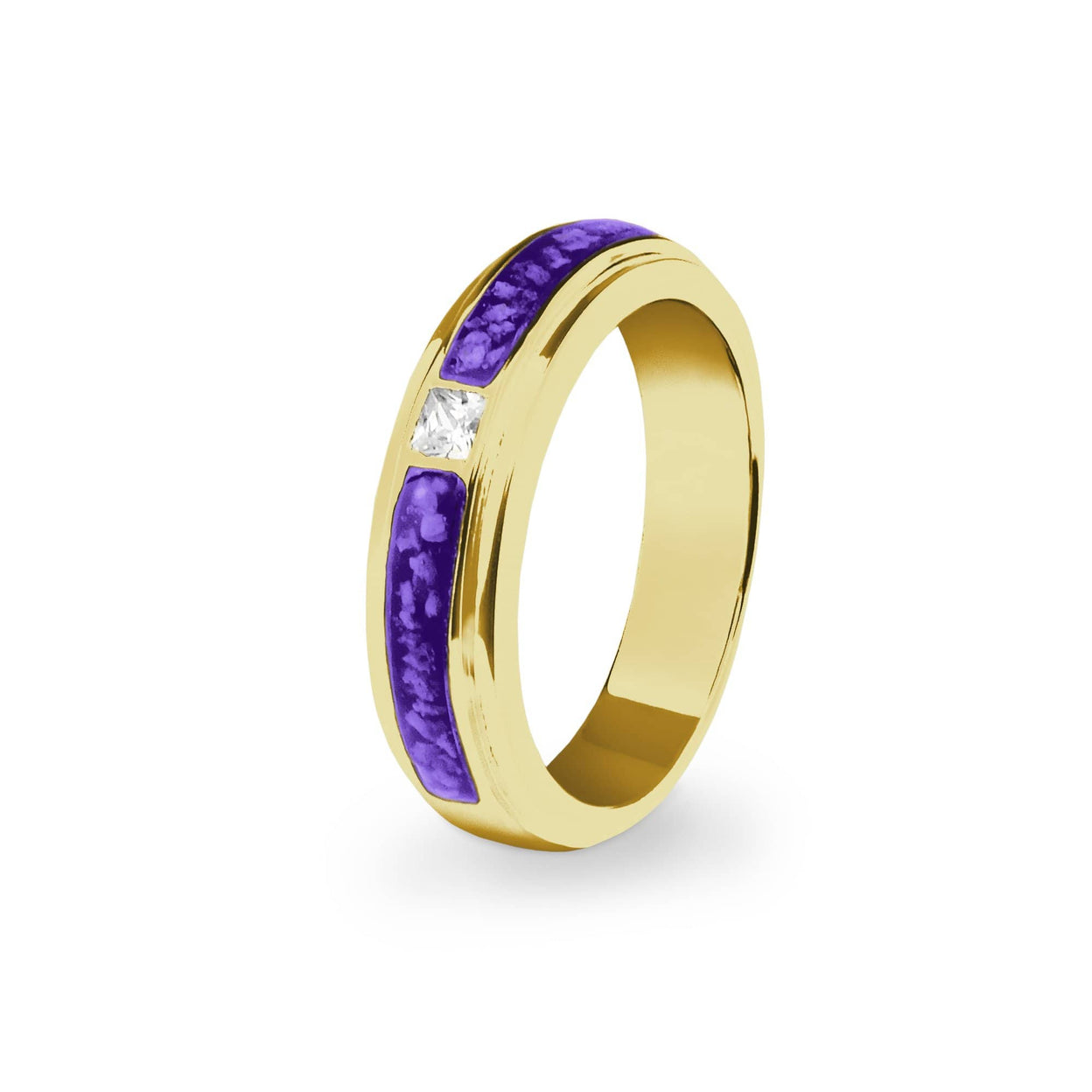 Load image into Gallery viewer, EverWith Unisex Remembrance Memorial Ashes Ring with Fine Crystal