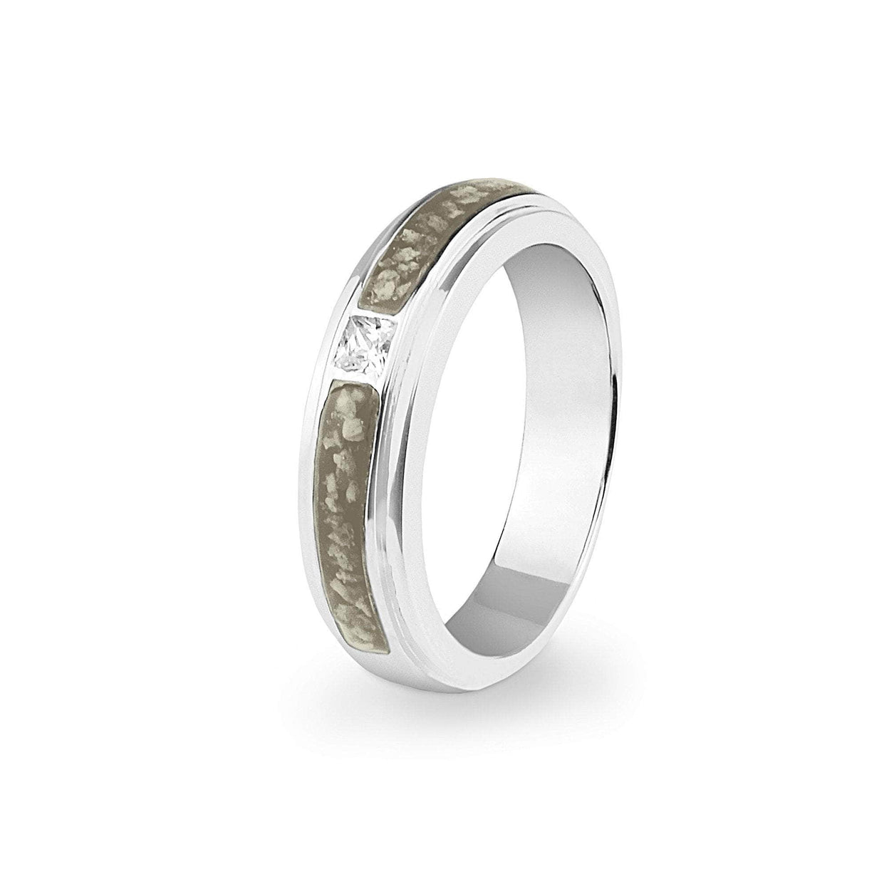 Load image into Gallery viewer, EverWith Unisex Remembrance Memorial Ashes Ring with Fine Crystal