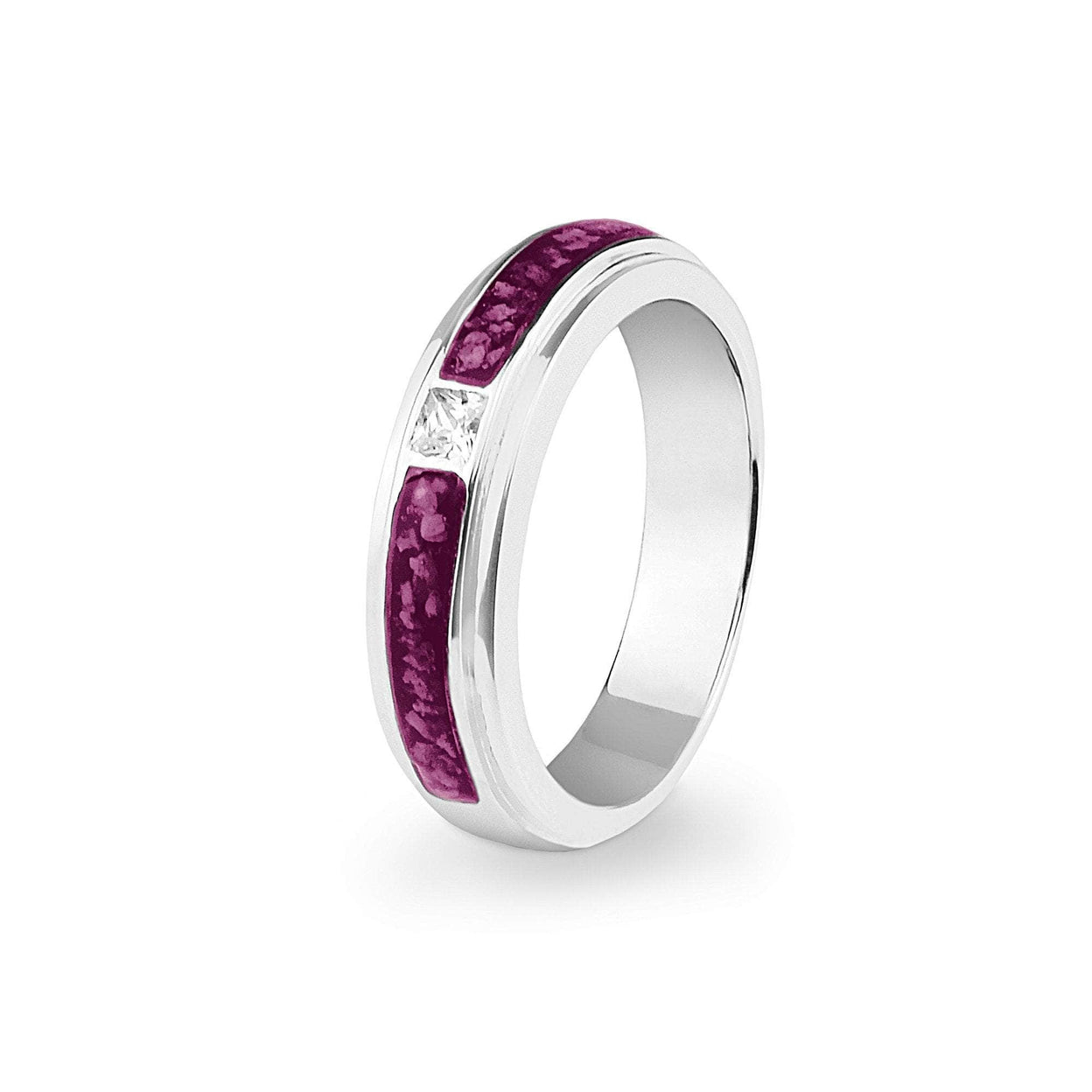 Load image into Gallery viewer, EverWith Unisex Remembrance Memorial Ashes Ring with Fine Crystal