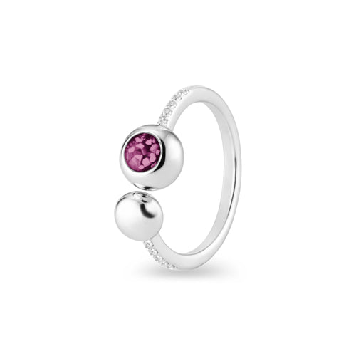 EverWith Ladies Rondure Array and Sphere Memorial Ashes Ring