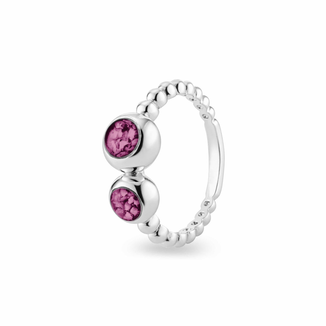 Load image into Gallery viewer, EverWith Ladies Rondure Double Array Bubble Band Memorial Ashes Ring