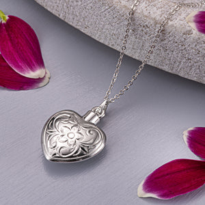 EverWith Self-fill Elegant Heart Memorial Ashes Pendant