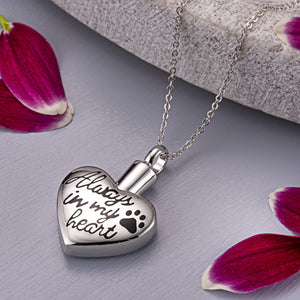 EverWith Self-fill Always in my Heart Memorial Ashes Pendant