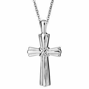 EverWith Self-fill Ridged Cross Memorial Ashes Pendant