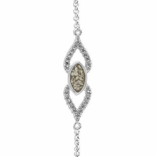 EverWith Ladies Respect Memorial Ashes Bracelet with Fine Crystals