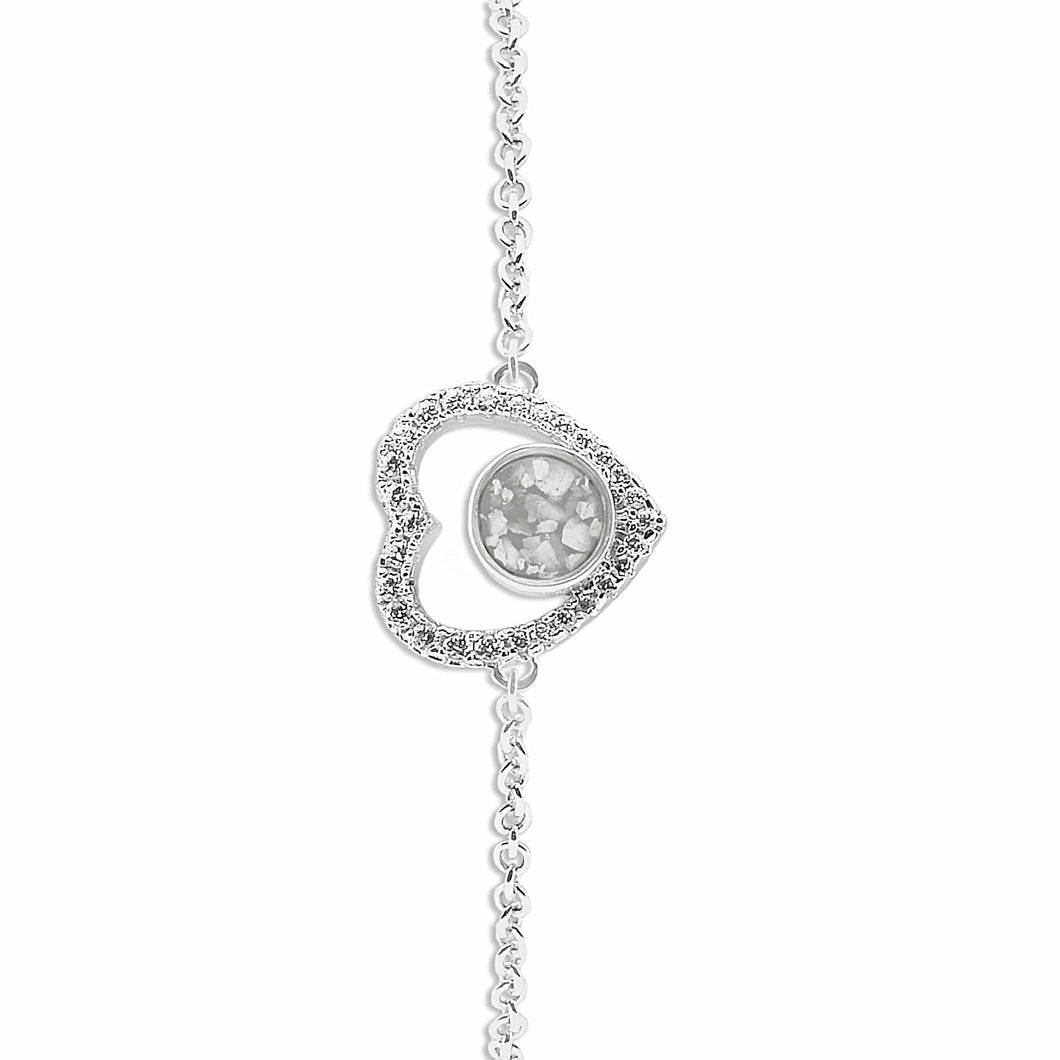 EverWith Ladies Forever Memorial Ashes Bracelet with Fine Crystals