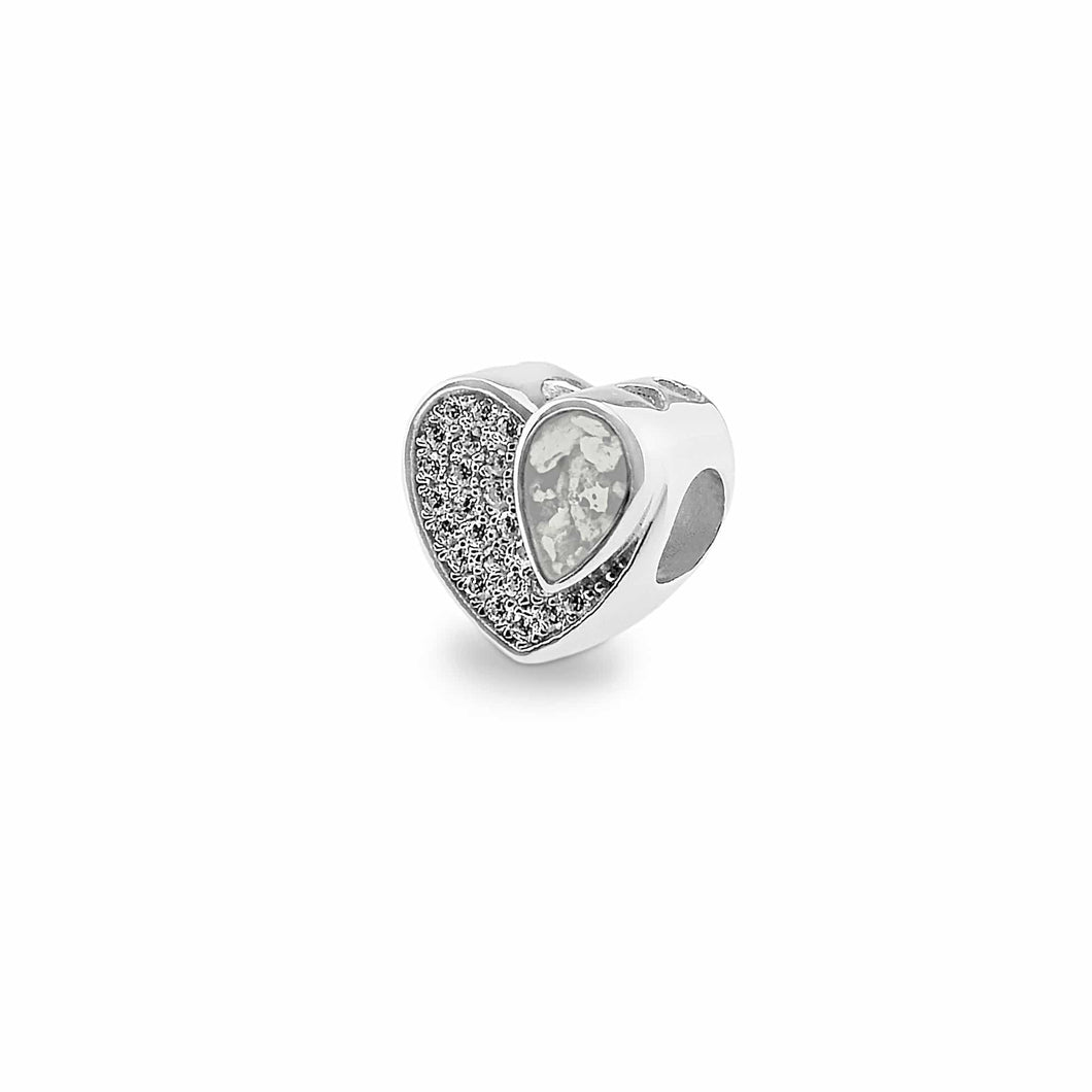 EverWith Beloved Memorial Ashes Charm Bead with Fine Crystals