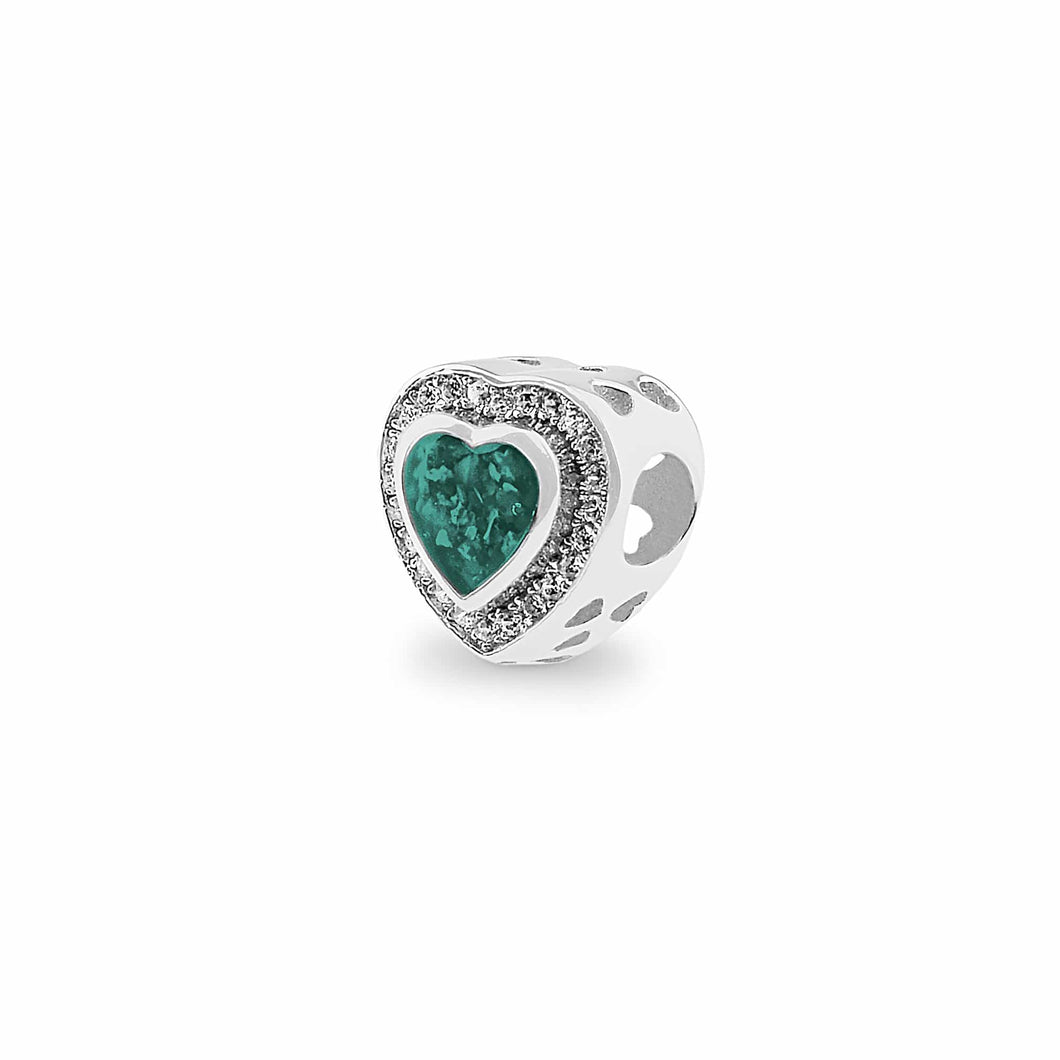 EverWith Comfort Memorial Ashes Charm Bead with Fine Crystals