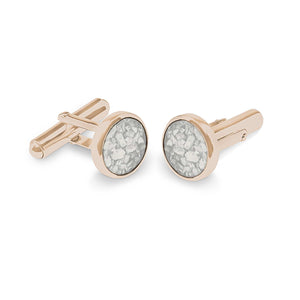 EverWith Gents Classic Round Memorial Ashes Cufflinks