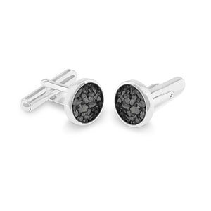 EverWith Gents Classic Round Memorial Ashes Cufflinks