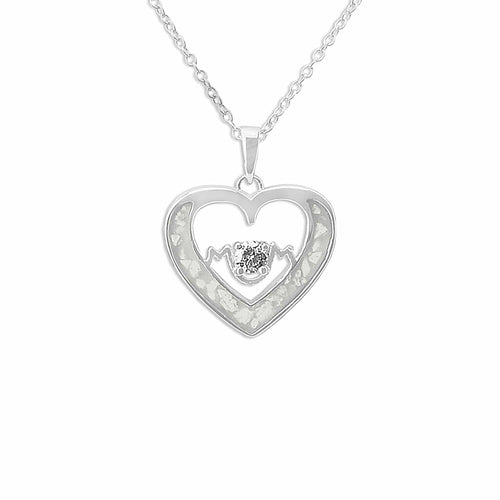 EverWith Ladies Mom Memorial Ashes Pendant with Fine Crystal