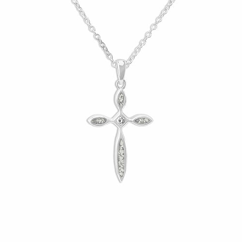 EverWith Unisex Solace Cross Memorial Ashes Pendant with Fine Crystal