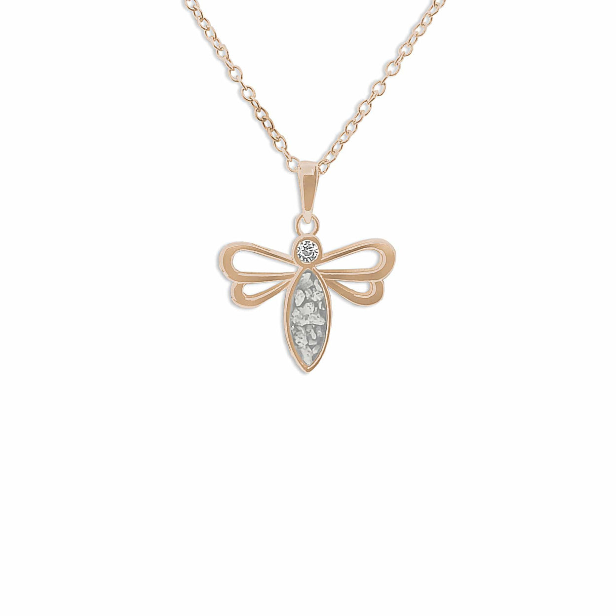 Load image into Gallery viewer, EverWith Ladies Bee Memorial Ashes Pendant with Fine Crystal